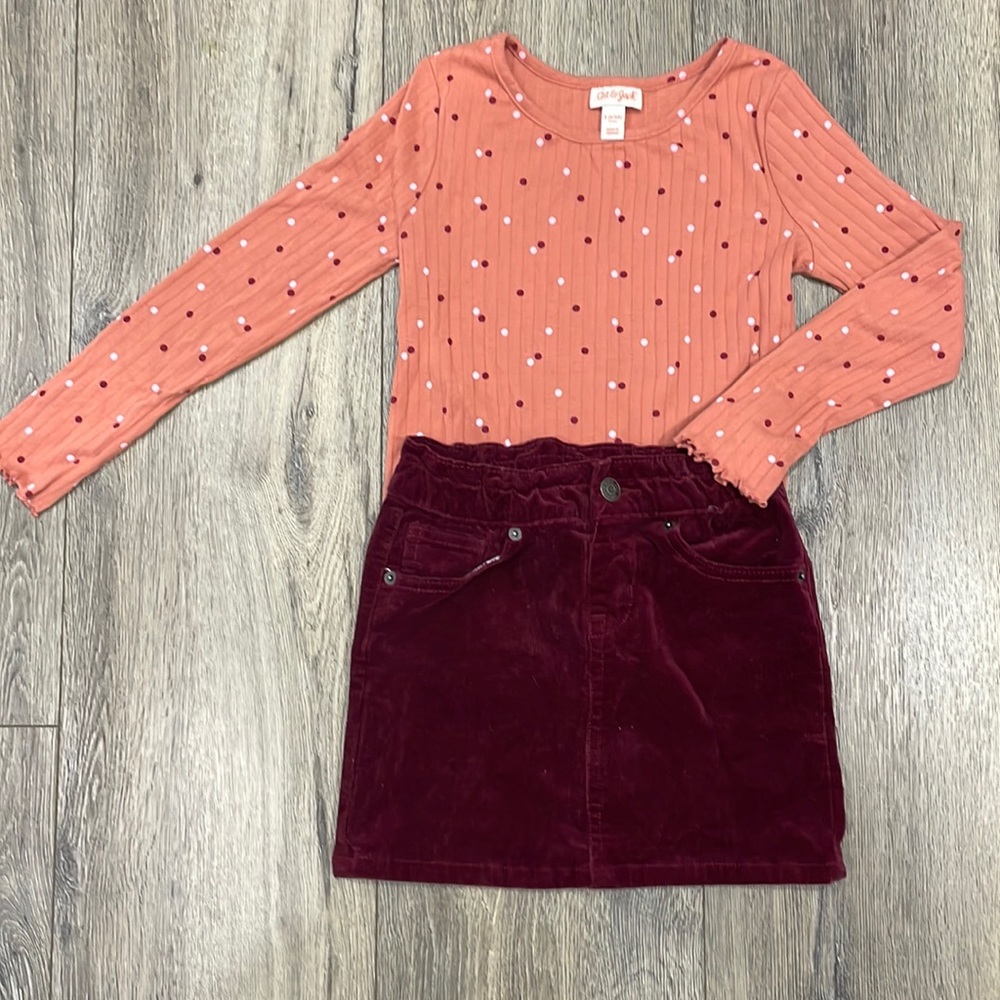 Cat and Jack Skirt and Shirt Set